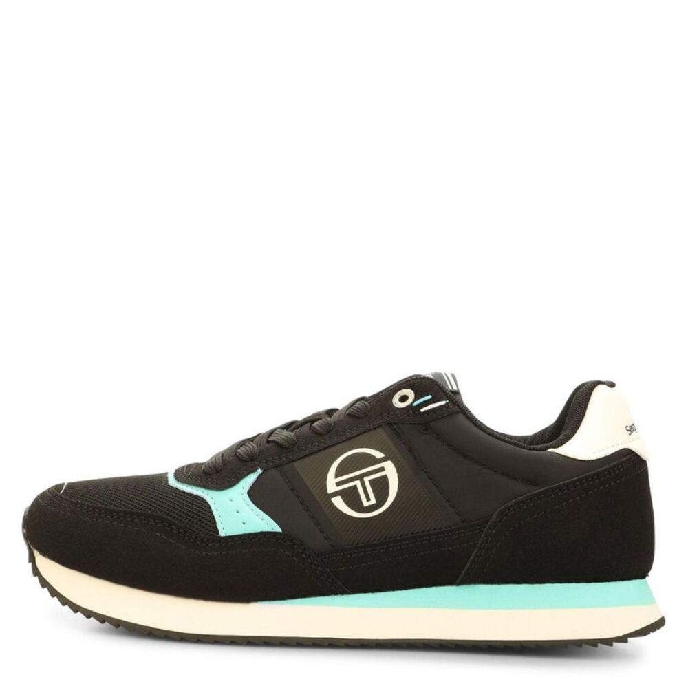 Sergio Tacchini Mens Monza Logo Low Cut Sneakers / Black/White/Light Blue